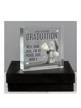 Product photograph of The Personalised Memento Company Personalised Me To You Graduation Crystal Token from very.co.uk