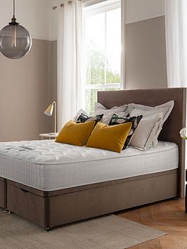 Product photograph of Silentnight Mila Velvet 1000 Memory Ottoman Storage Bed With Headboard from very.co.uk