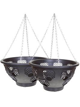 Product photograph of Pair Of 15 Large Easy Fill Hanging Baskets from very.co.uk