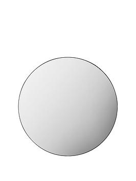 Product photograph of Gallery Hayle Round Mirror In Black from very.co.uk