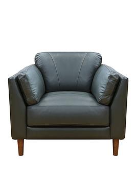 Product photograph of Sasha Leather Armchair from very.co.uk