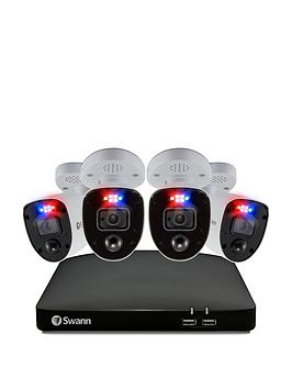 Product photograph of Swann Smart Security Cctv System 8 Chl 4k 2tb Hdd Dvr 4 X Pro 4k Enforcer Camera Works With Alexa Google Assistant Amp Swann Security - Swdvk-856804rl-eu from very.co.uk