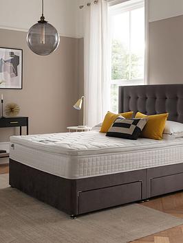 Product photograph of Silentnight Isla Velvet 1000 Pocket Pillowtop Divan Bed With Headboard And Storage Options from very.co.uk