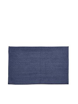 Product photograph of Catherine Lansfield Zero Twist Bath Mat - Navy from very.co.uk