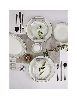 Product photograph of Waterside 50-piece Silver Sparkle Dinner Set from very.co.uk