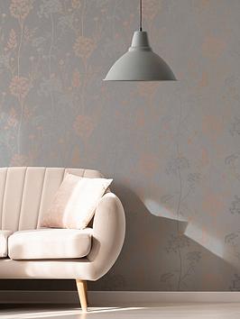 Product photograph of Superfresco Cow Parsley Grey Rose Gold Wallpaper from very.co.uk