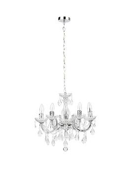 Product photograph of Marie Terese 5 Light Chandelier from very.co.uk