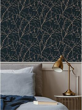 Product photograph of Superfresco Easy Innocence Navy Wallpaper from very.co.uk