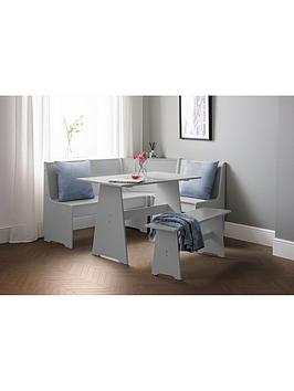 Product photograph of Julian Bowen Newport Corner Dining Set With Storage Bench from very.co.uk