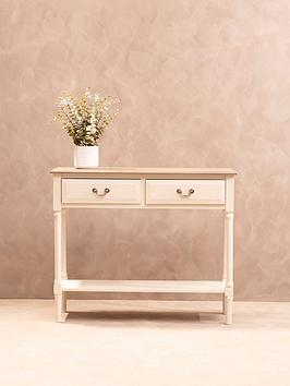 Product photograph of Premier Housewares Heritage 2 Drawer Console Table from very.co.uk