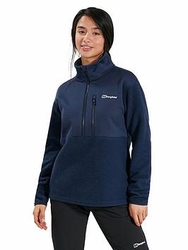 Berghaus Fadley Half Zip Fleece Jacket - Blue, Blue, Size 10, Women