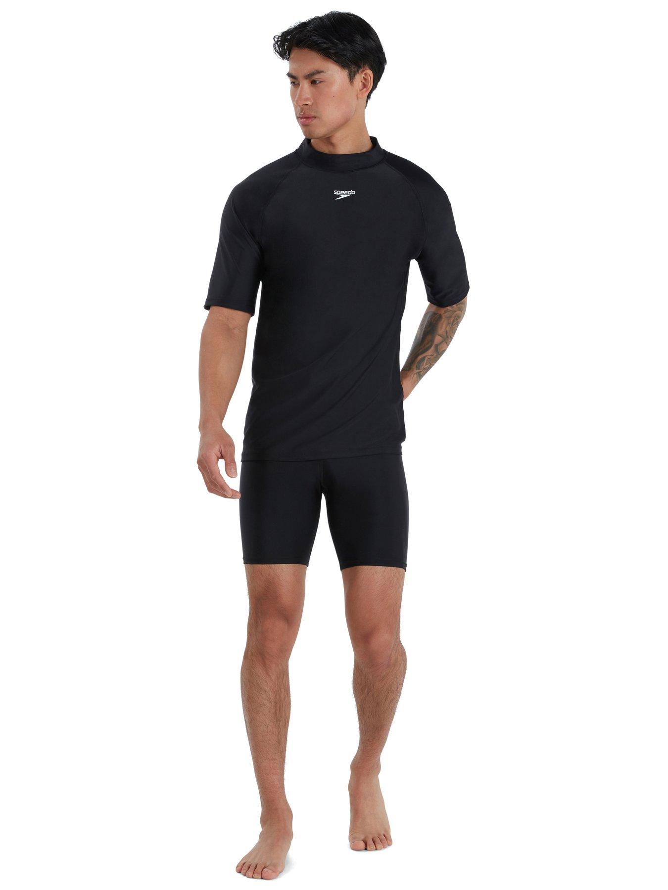 Speedo Short Sleeve Swim Tee - Black