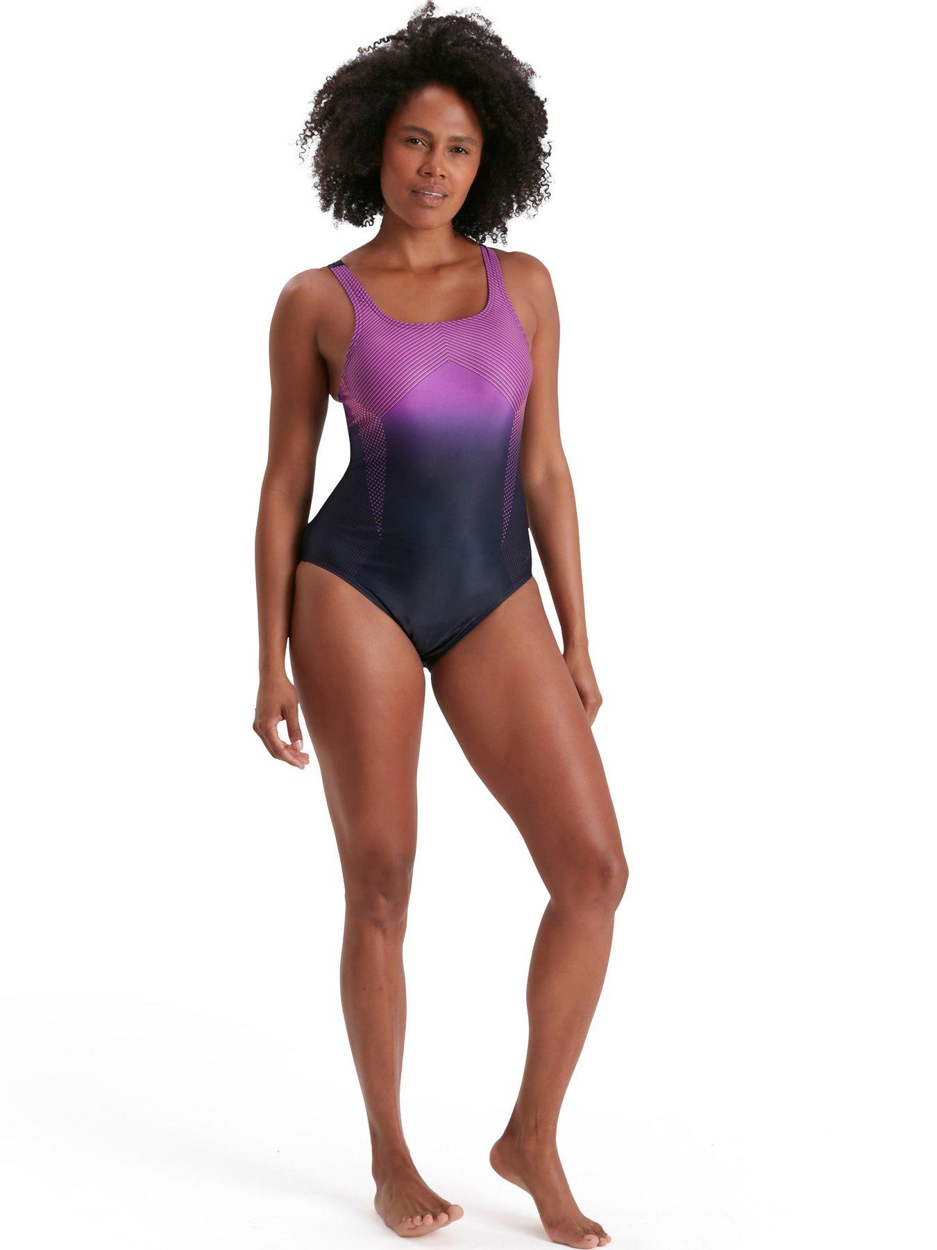 Speedo Digital Placement Medalist Swimsuit - Dark Blue