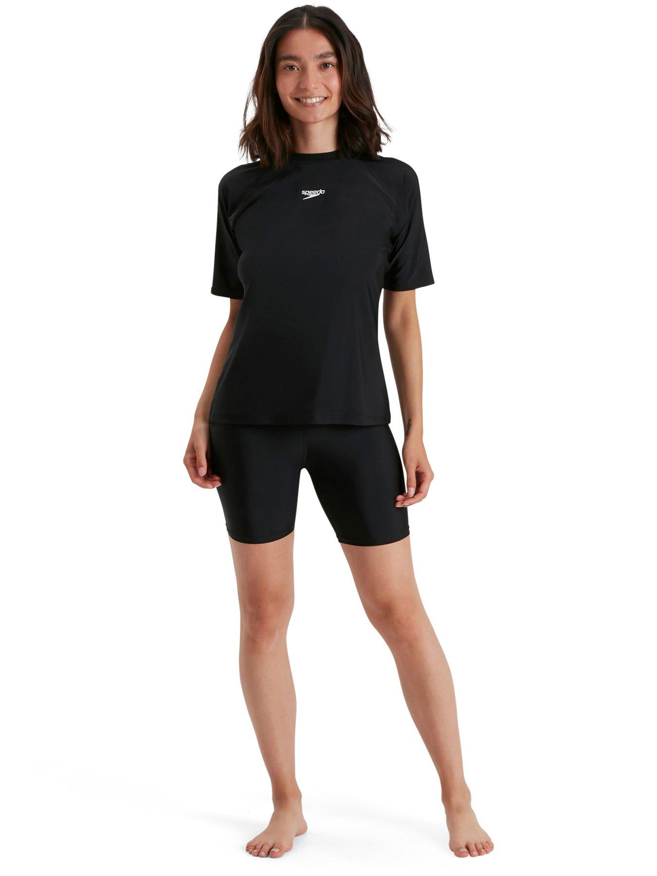 Speedo Short Sleeve Swim Tee - Black