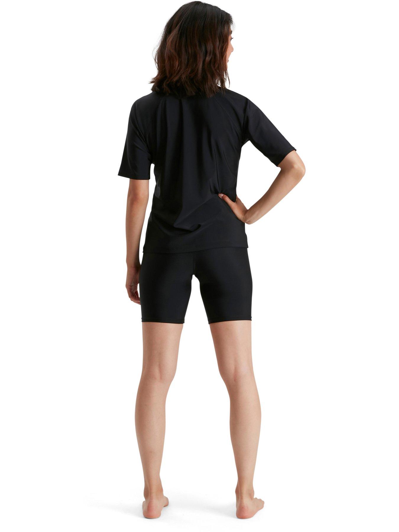 Speedo Short Sleeve Swim Tee - Black