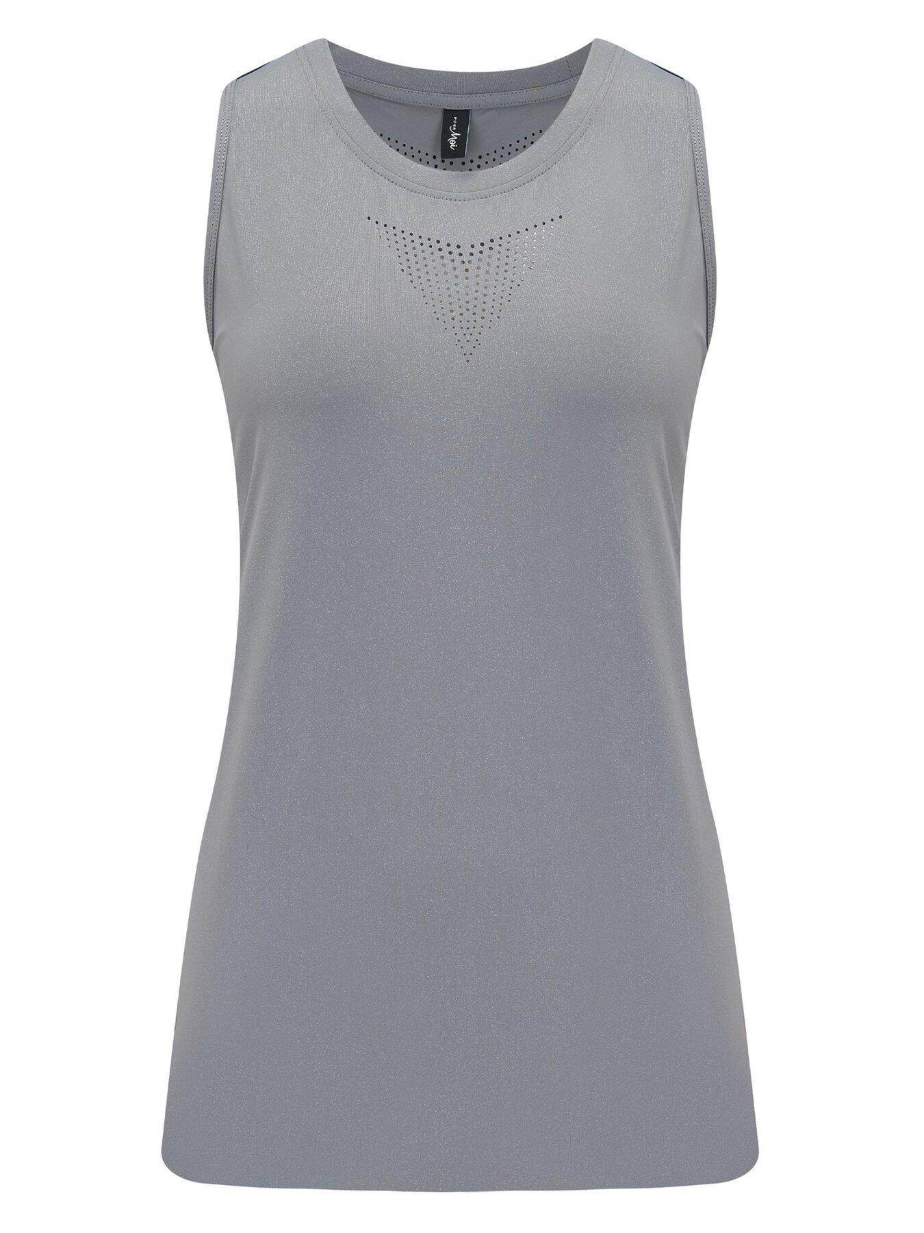 Pour Moi Energy Cut Out Vest Top - Silver | Very.co.uk