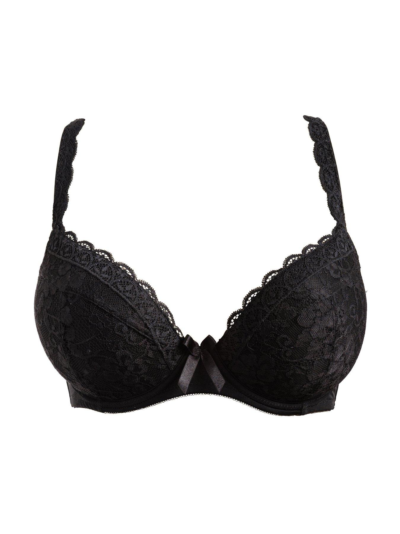 Image 3 of 4 of Pour Moi Rebel Padded Plunge Bra - Black