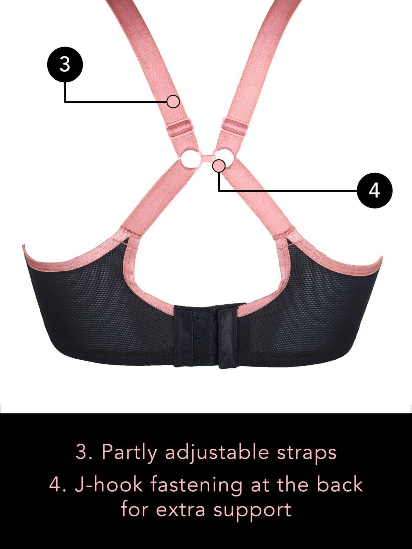 Sports bra with back fastening online