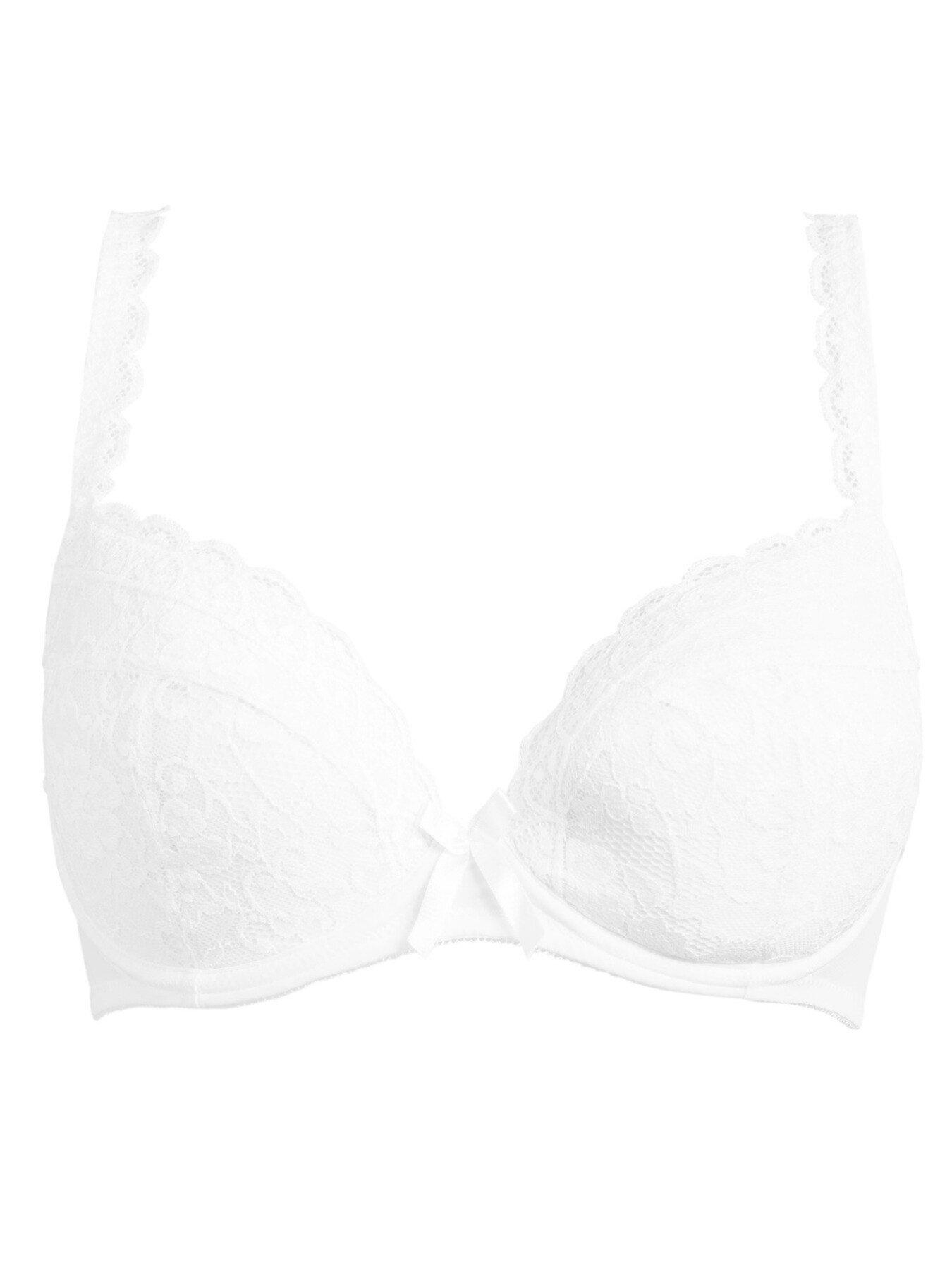 Pour Moi Rebel Padded Plunge Bra - White | Very.co.uk