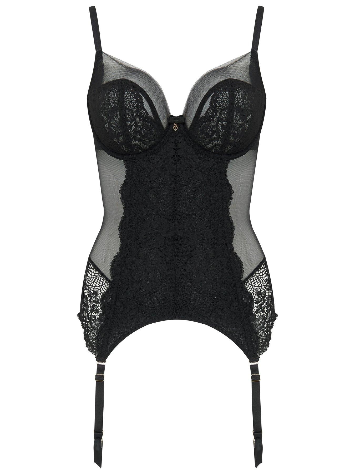 Image 3 of 4 of Pour Moi Milan Underwired Basque - Black