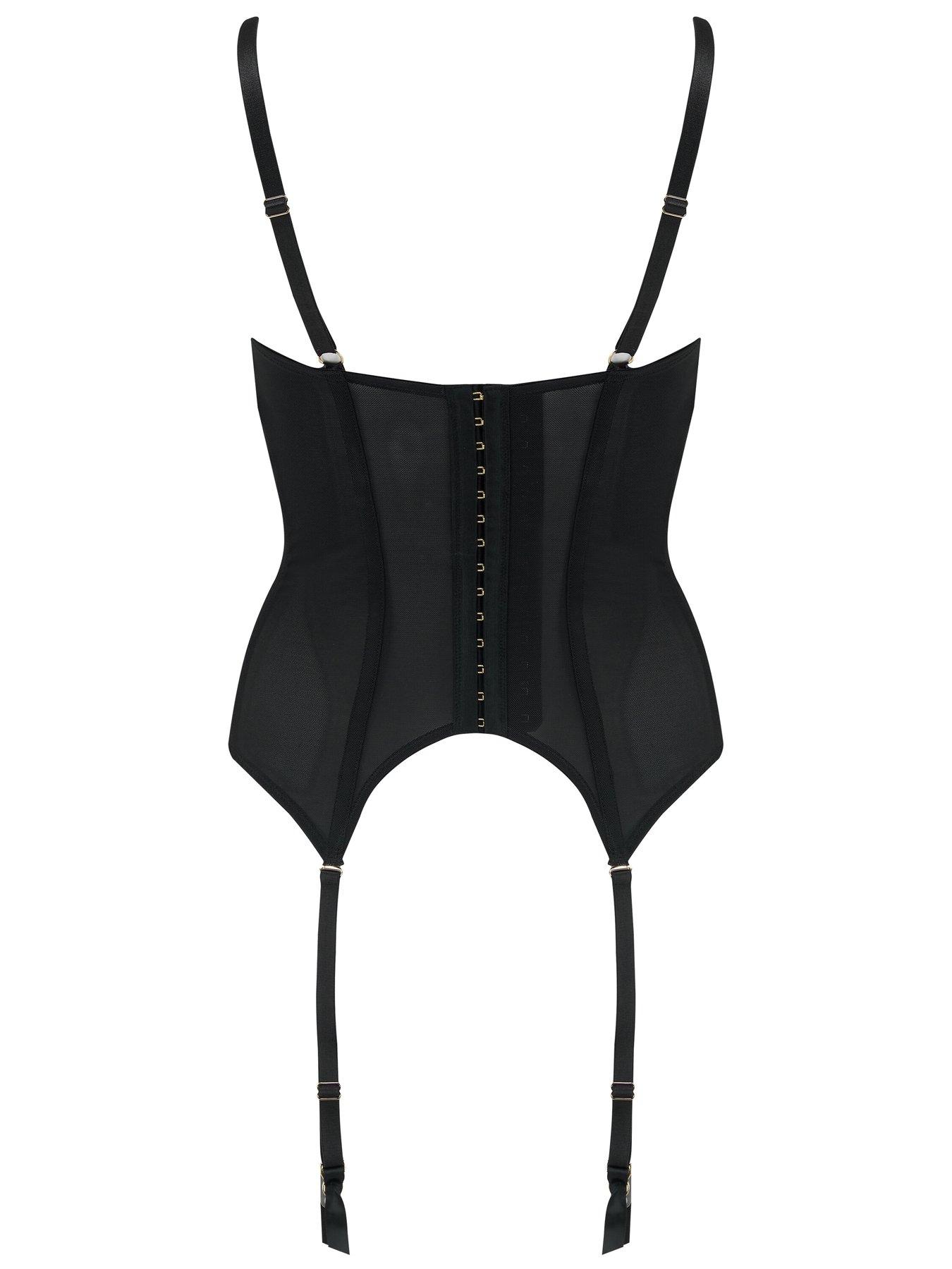 Image 4 of 4 of Pour Moi Milan Underwired Basque - Black