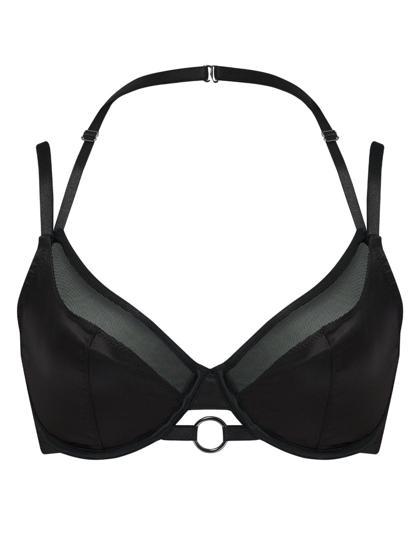 Image 3 of 4 of Pour Moi Obsessed Double Strap Underwired Bra - Black