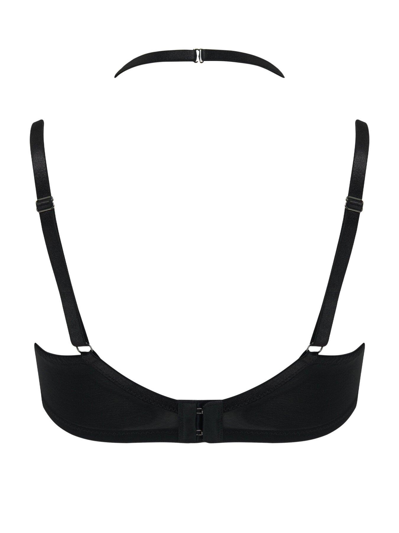Image 4 of 4 of Pour Moi Obsessed Double Strap Underwired Bra - Black