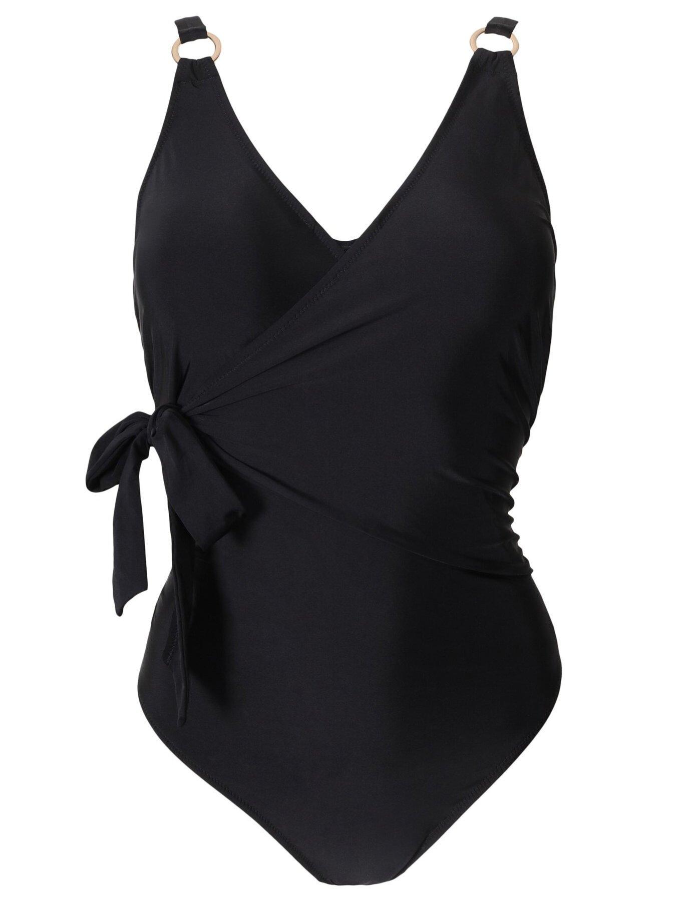 Pour Moi Santa Monica Strapless Tummy Control Swimsuit - Black