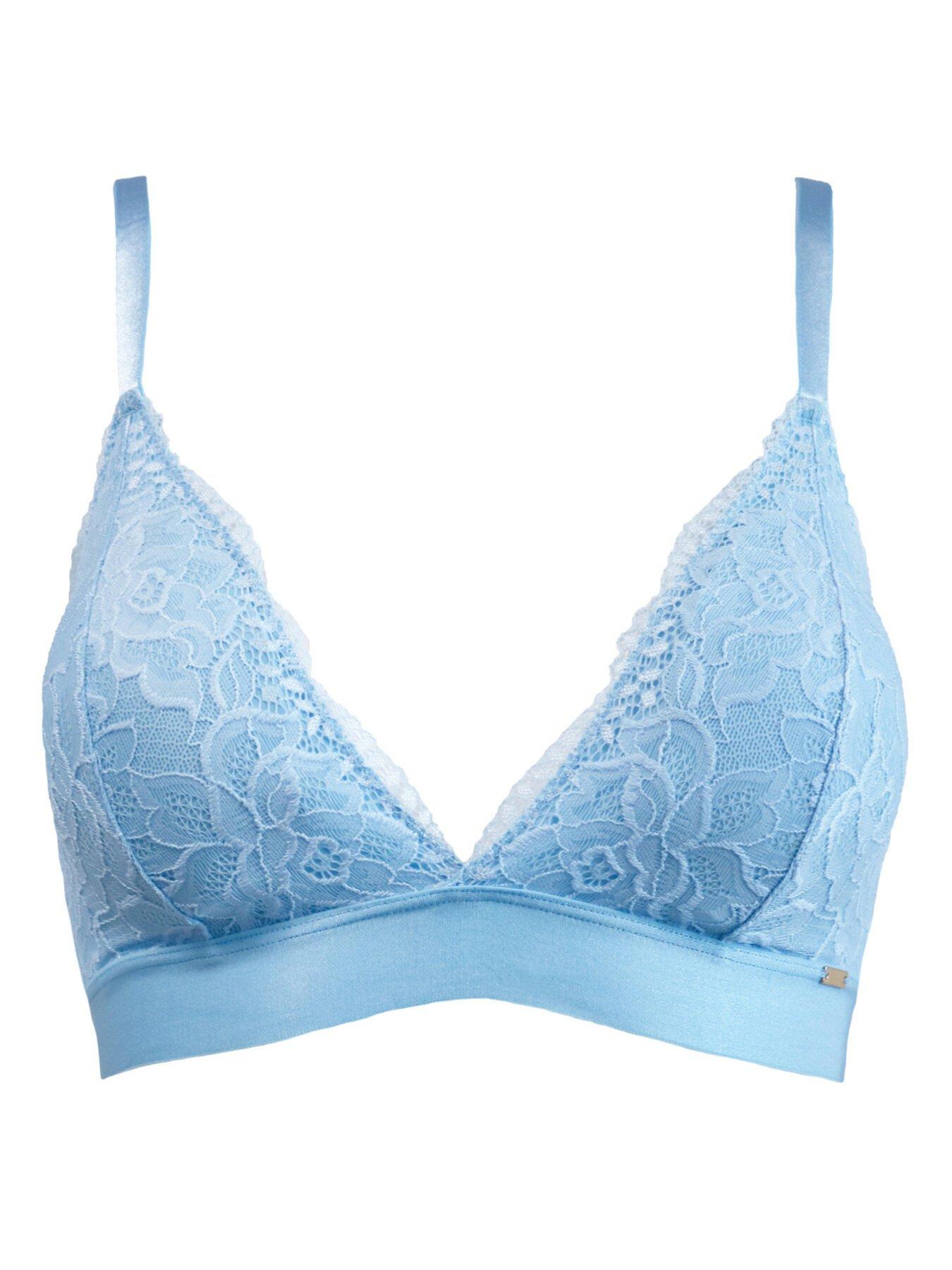 Pour Moi India Removable Padded Soft Triangle Bra - Light Blue