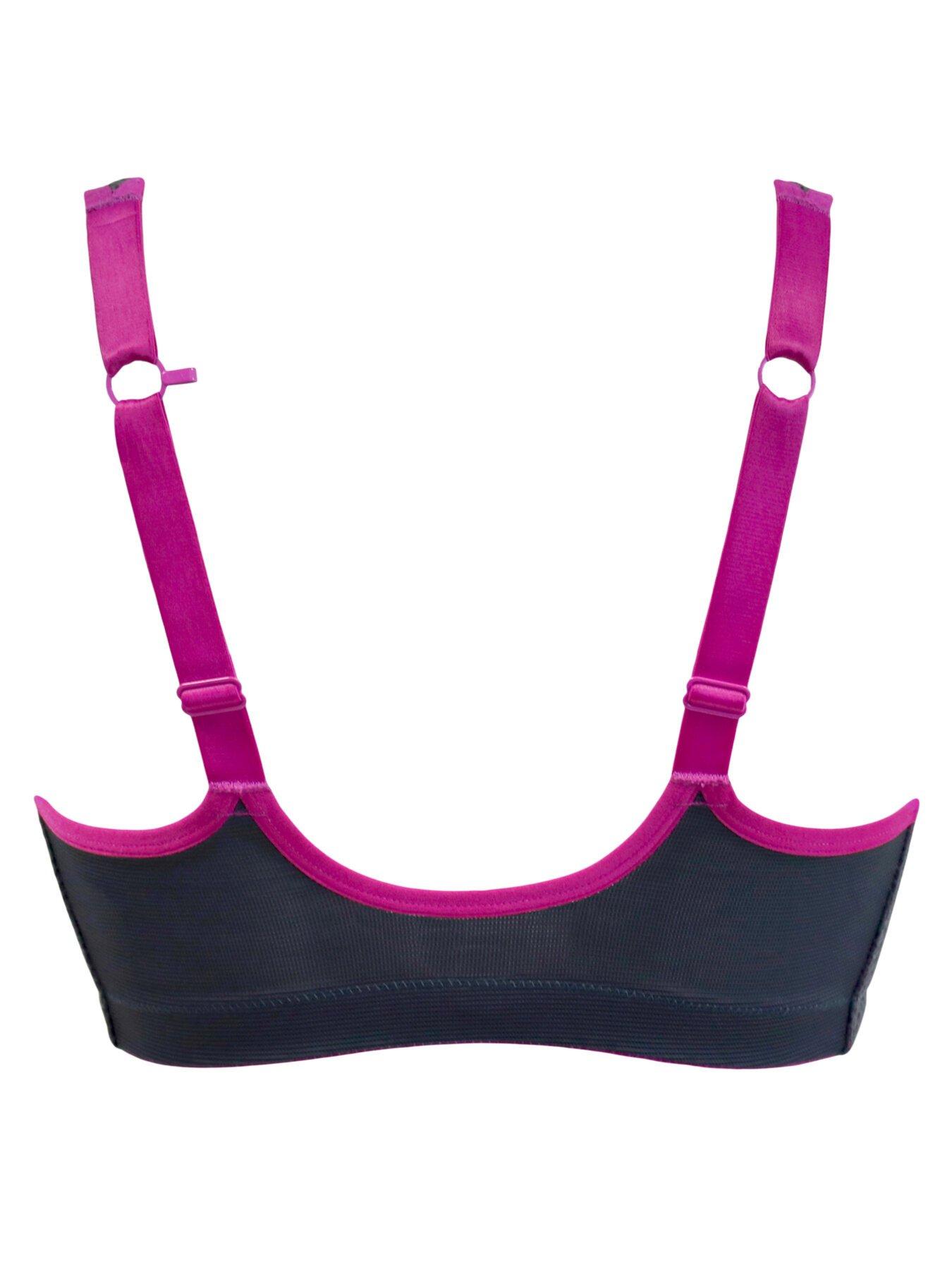 Pink zip up sports bra deals