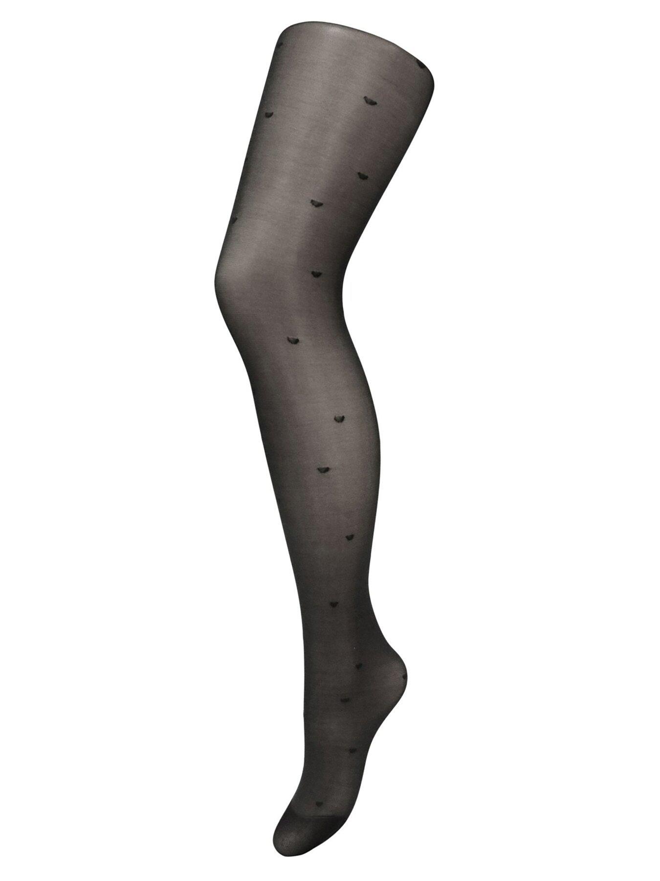 My Accessories London Curve sheer tights in black with leopard print