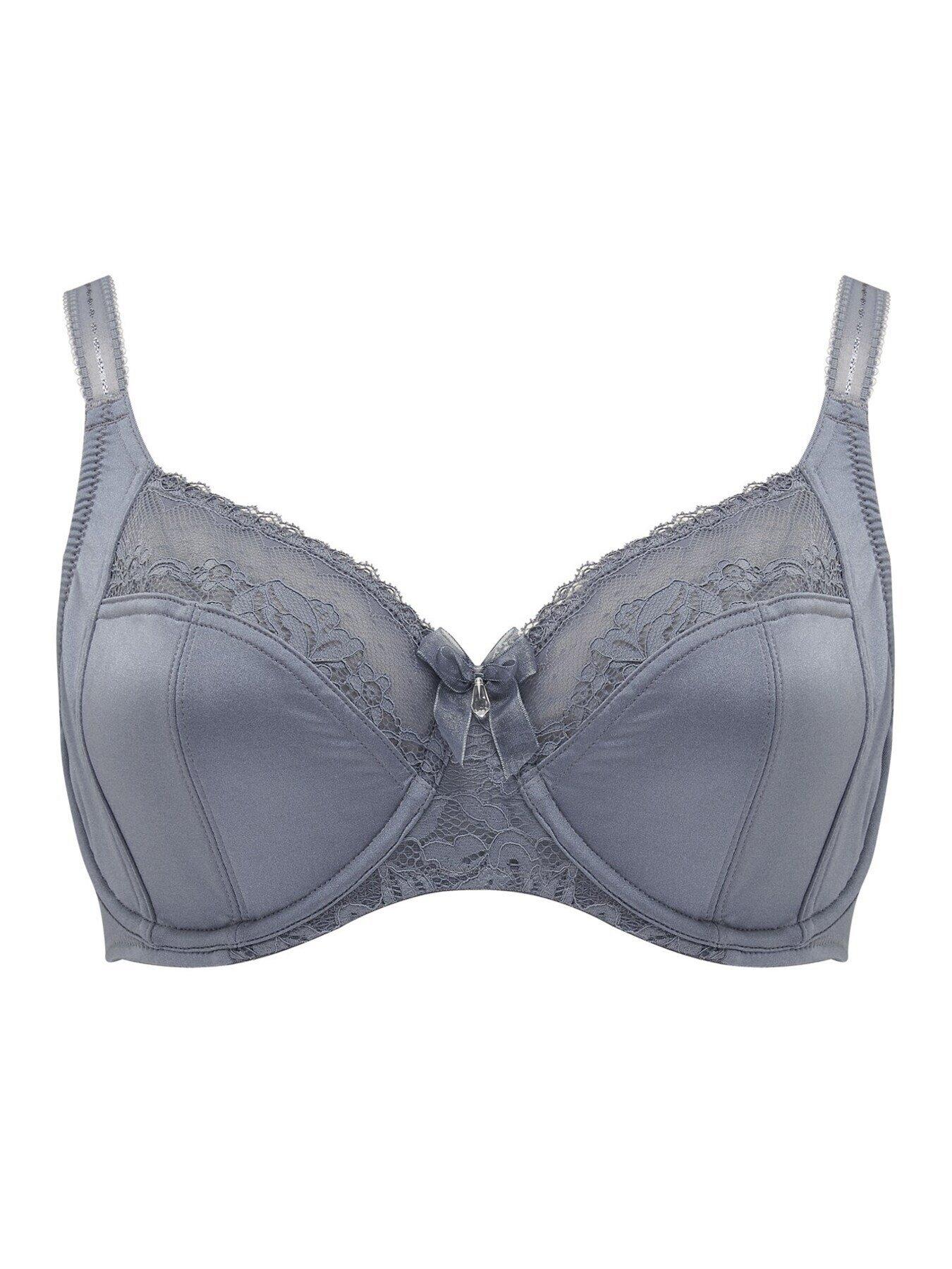 Grey Lace Detail Underwired Bra, Lingeire