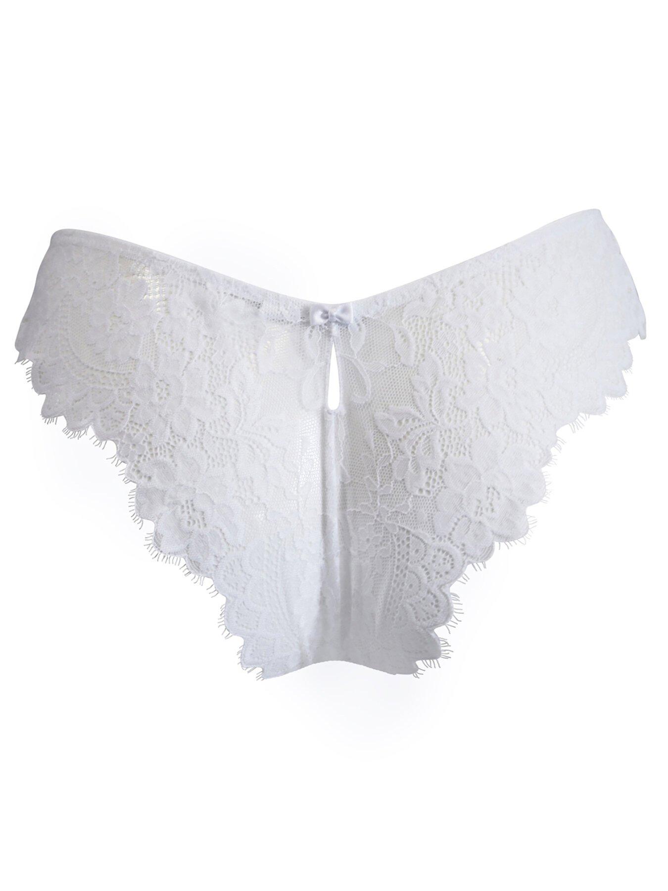 Image 4 of 4 of Pour Moi India Eyelash Lace V Brief