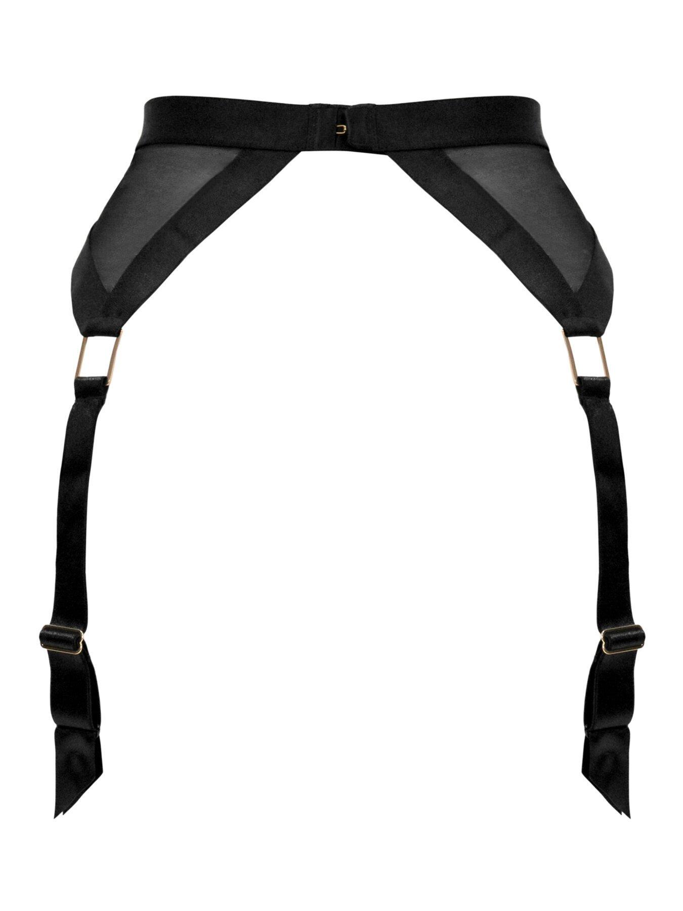 Image 4 of 4 of Pour Moi India Embroidery Suspender - Black/White