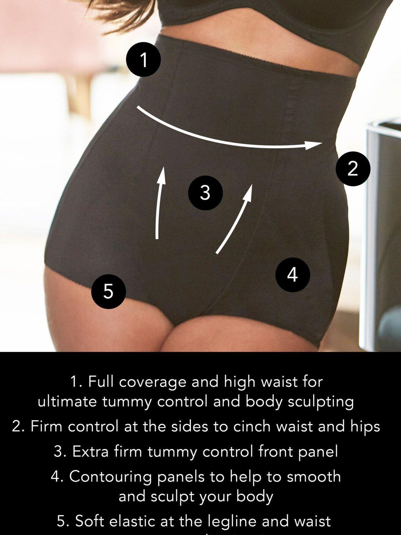 Image 2 of 3 of Pour Moi Hourglass Firm Control High Waist Brief - Black