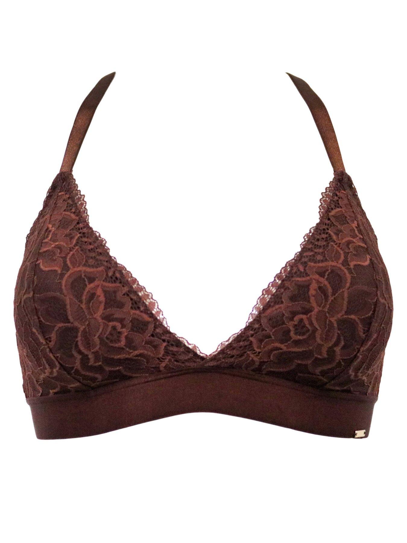 Padded lace bra - Brown - Ladies