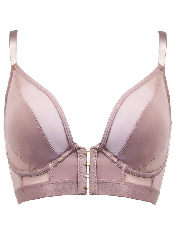 India Front Fastening Underwired Bralette - Natural