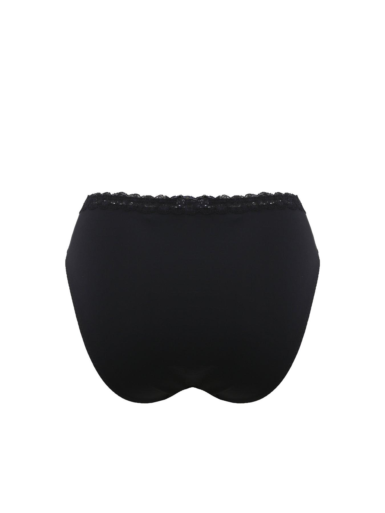 Image 4 of 4 of Pour Moi Luxe Linear High Leg Brief - Black/Multi