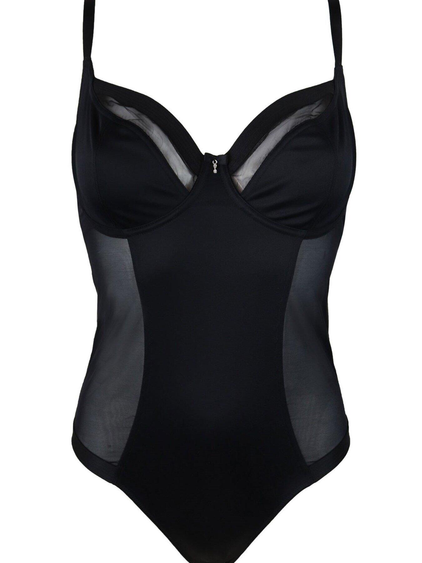 Image 2 of 3 of Pour Moi Viva Luxe Underwired Body - Black