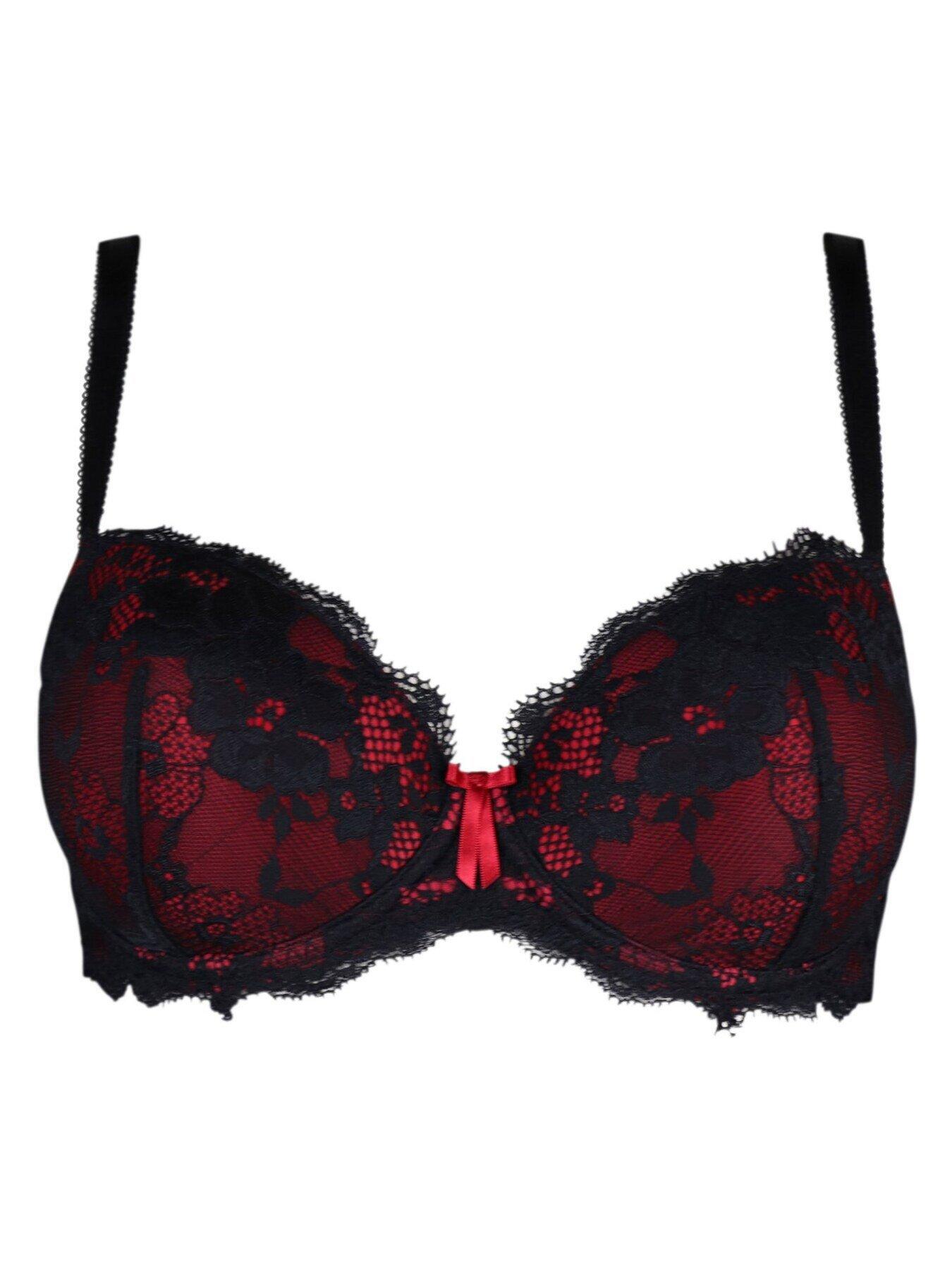 Image 3 of 4 of Pour Moi Amour Padded Underwired Bra - Black/Multi