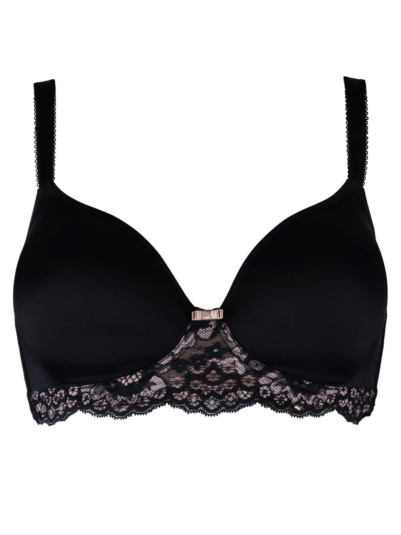 Image 3 of 4 of Pour Moi Opulence T Shirt Non Wired Bra - Black/Multi