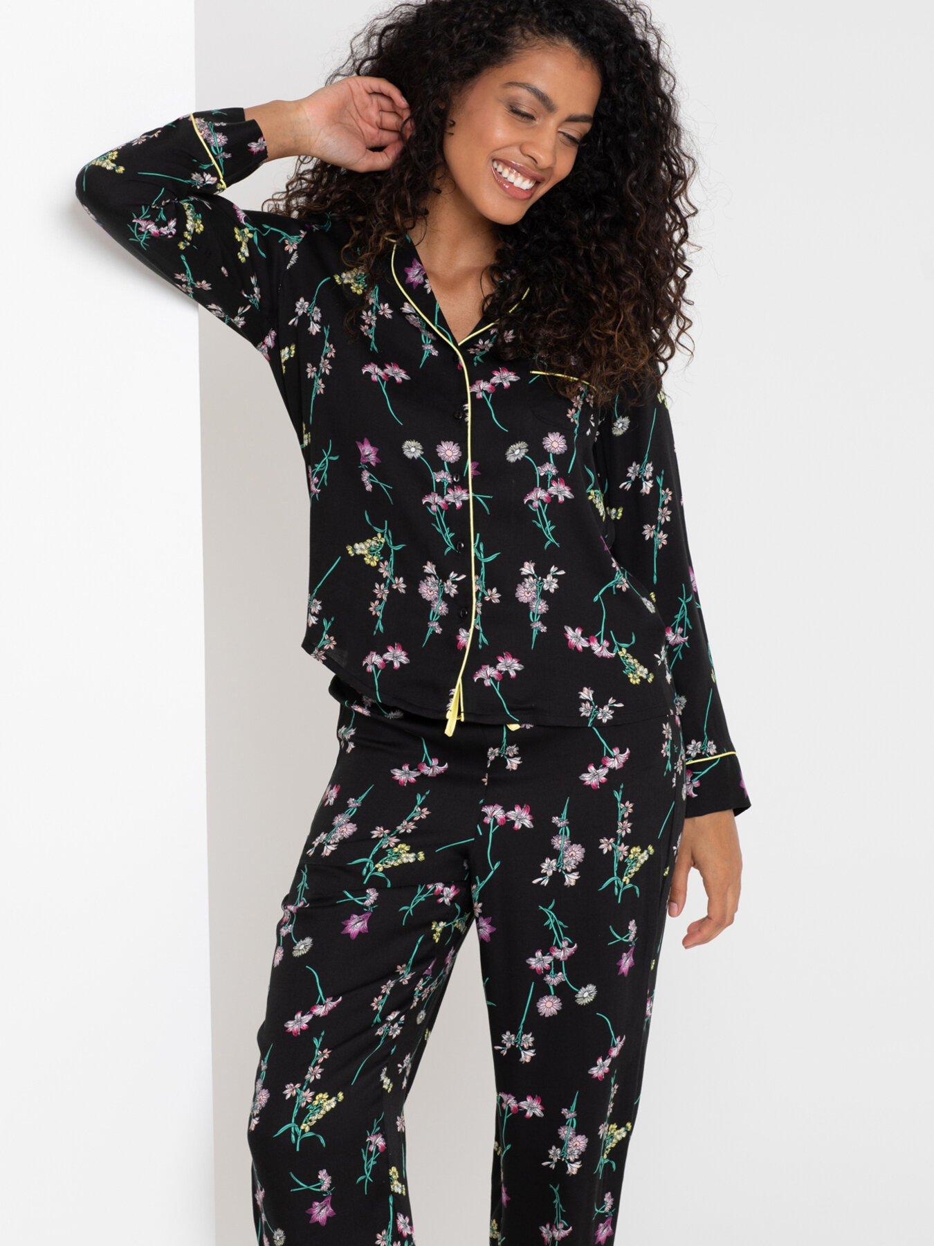 Pour Moi Luxe Woven Trouser & Cami Pyjama Set - Floral Multi