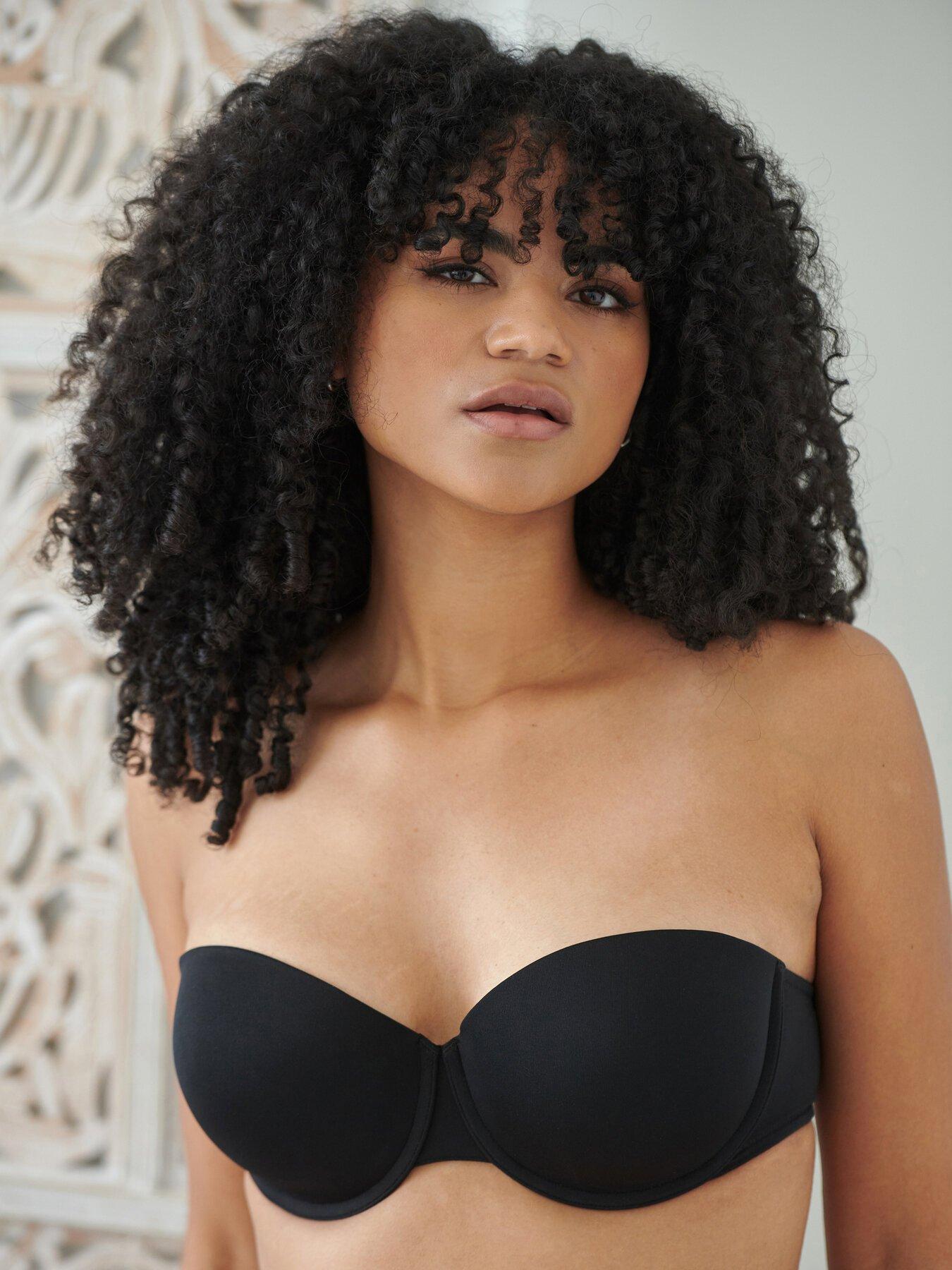 Pour Moi Definitions Push-up Strapless Bra - Black | very.co.uk