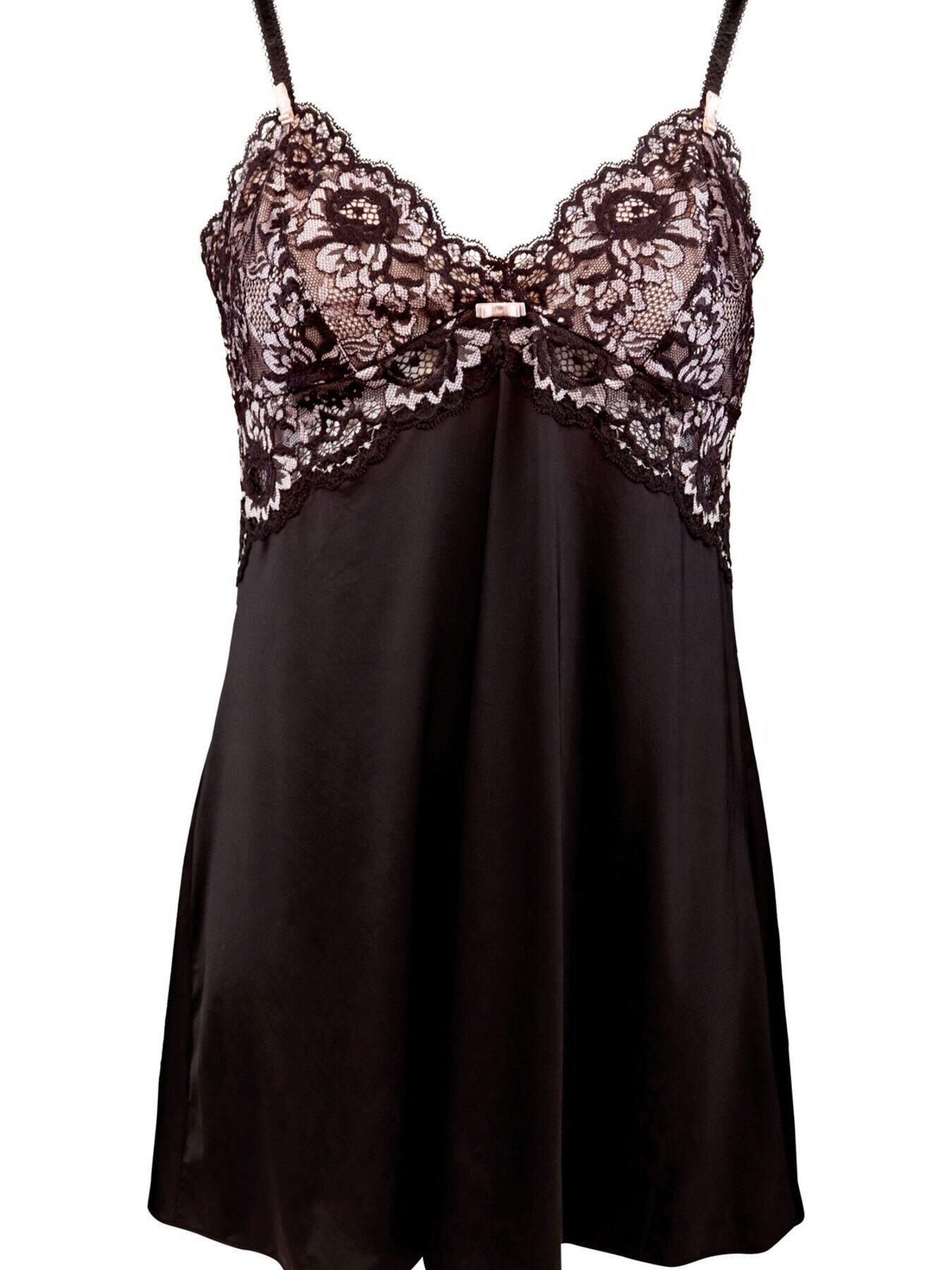 Image 3 of 4 of Pour Moi Opulence Chemise - Black/Multi