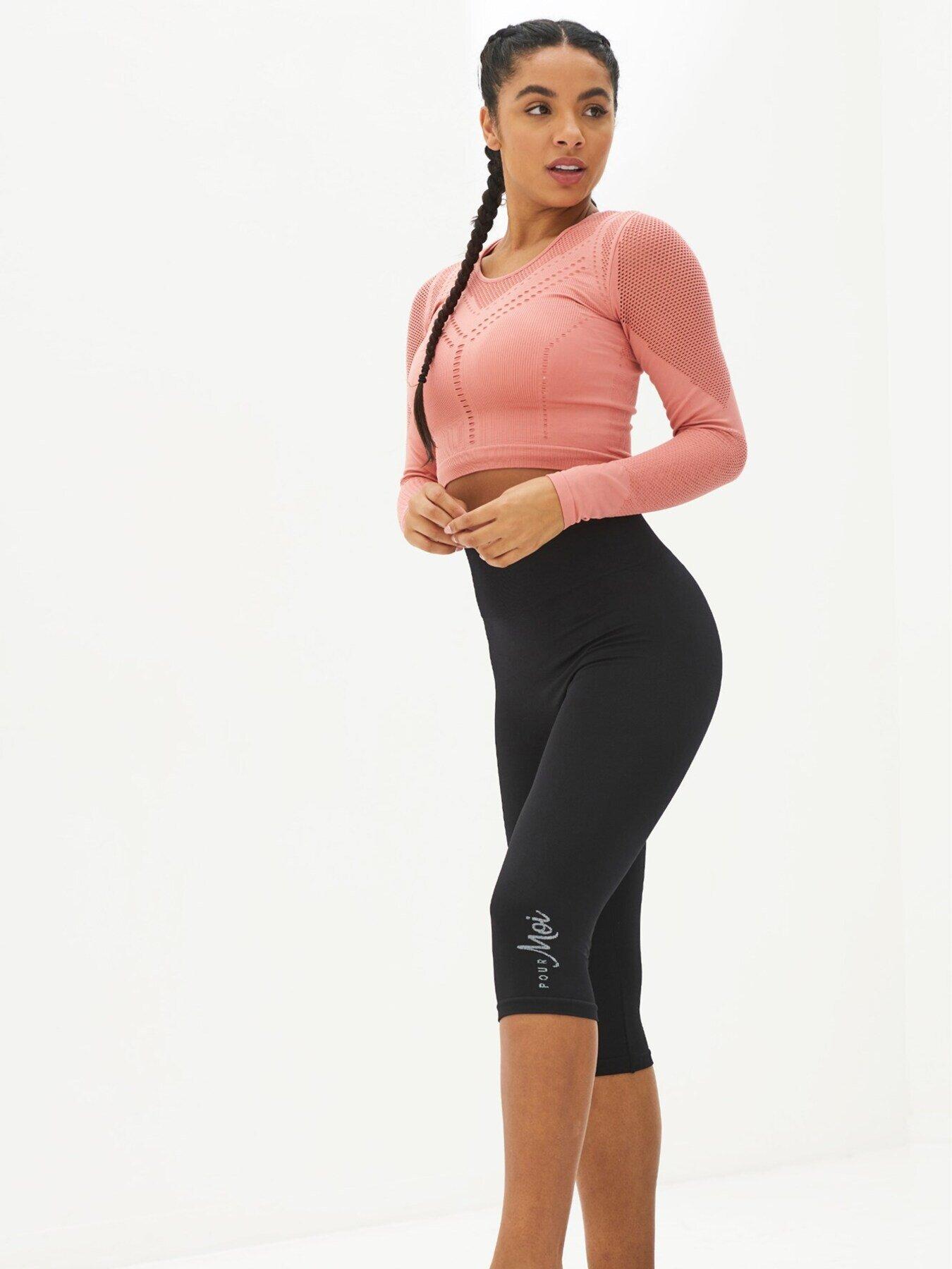 Pour Moi Energy Seamless Capri Legging - Black