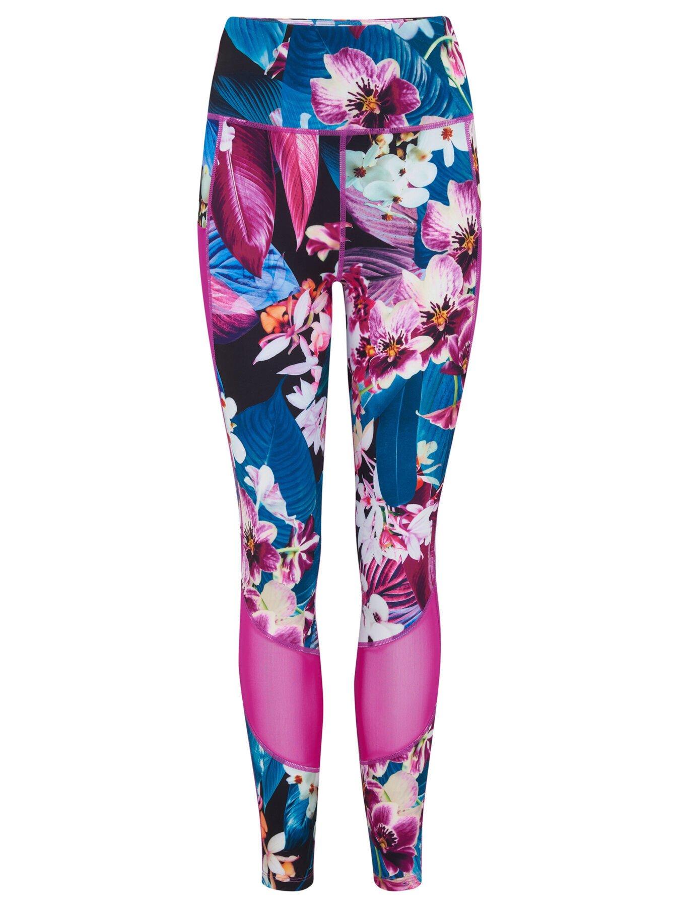 Pour Moi Energy Printed Mesh Panel Legging - Floral Multi