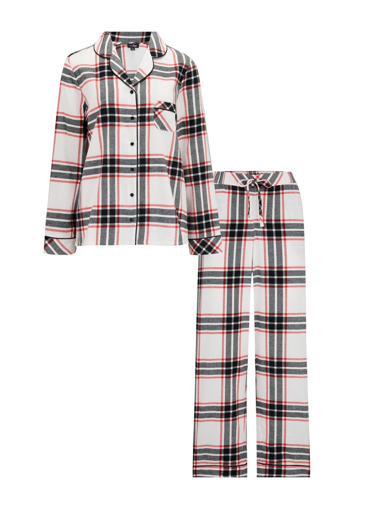 Pour Moi Multi Green Cosy Check Brushed Cotton Pyjama Gift Set
