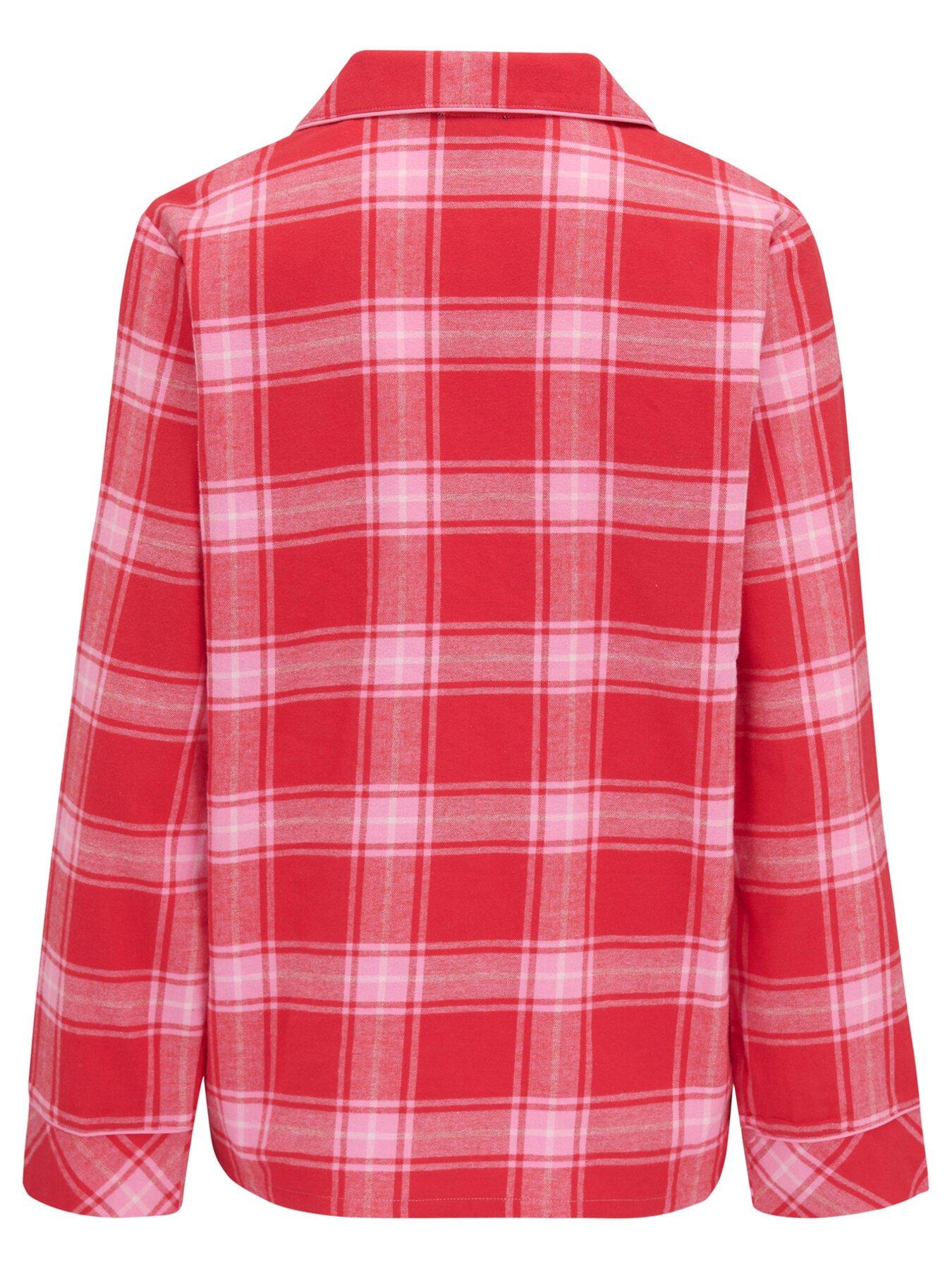 Pour Moi Cosy Check Pyjama Set - Red