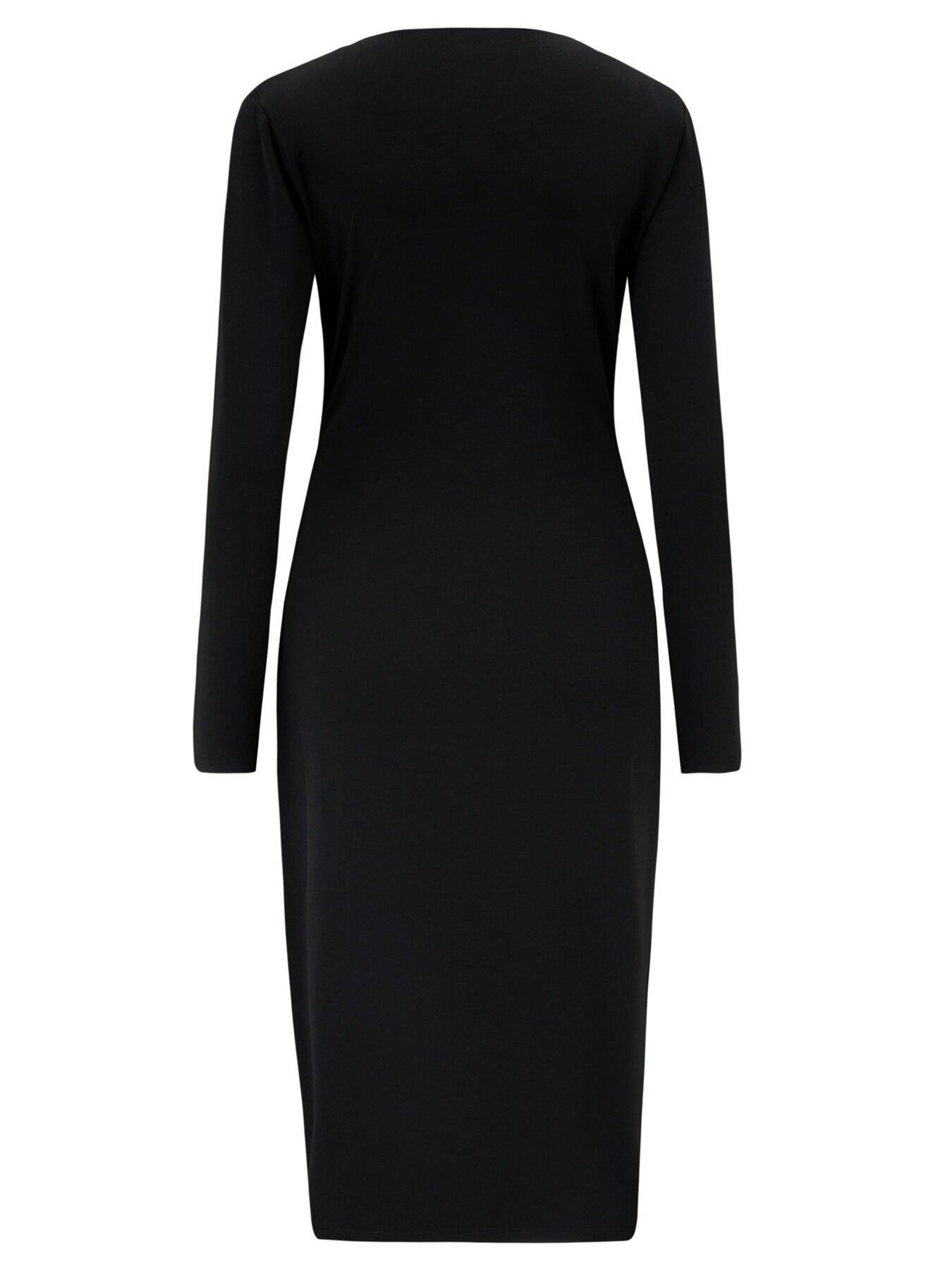 Pour Moi Bryony Slinky Jersey Bodycon Midi Dress - Black | Very.co.uk