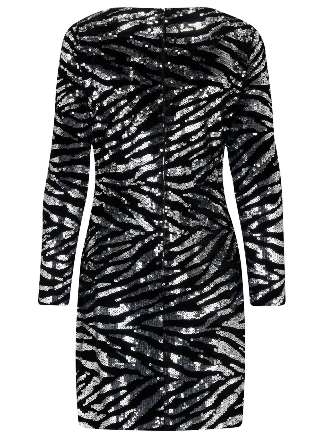 Image 4 of 4 of Pour Moi Selena Velvet Sequin Mini Dress - Multi